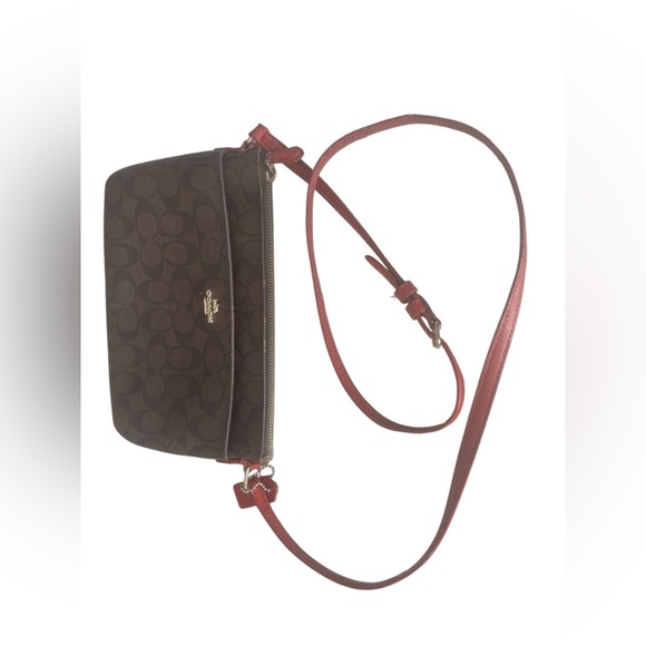 Coach Signature POP Crossbody East West Leather Handbag - Picture 14 of 14